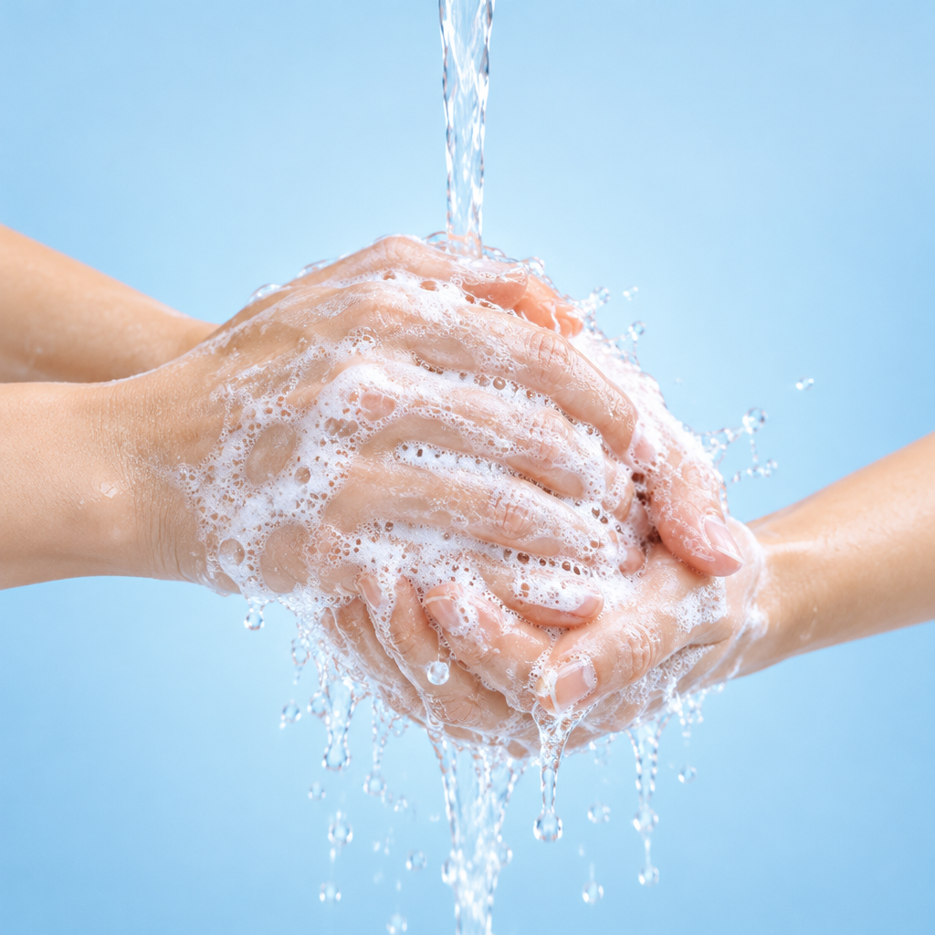 Administering Kit Usage Guide — step 1: Wash & prepare