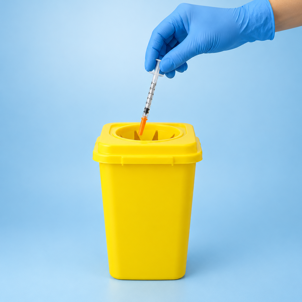 Administering Kit Usage Guide — step 6: Dispose safely