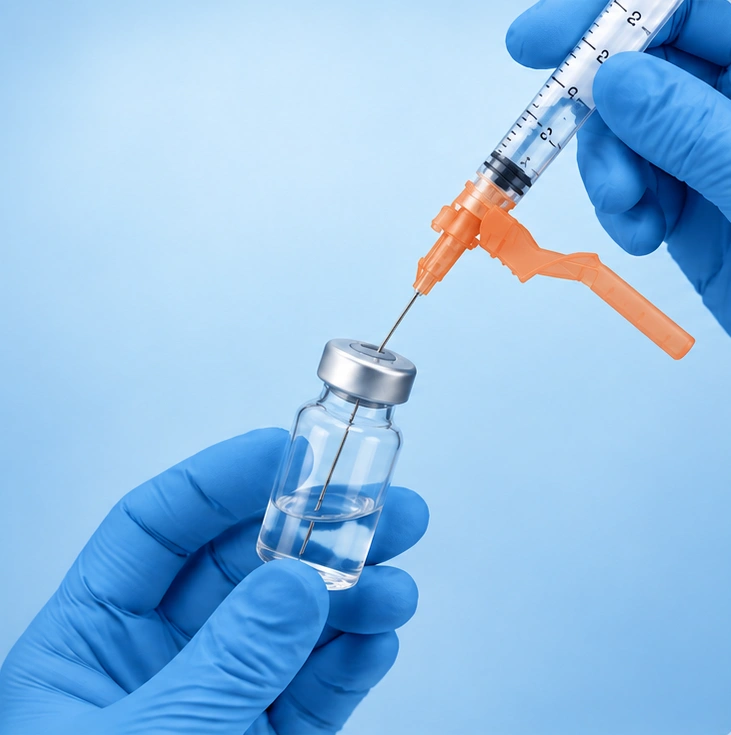 Peptide Reconstitution Guide — step 2: Draw BAC water
