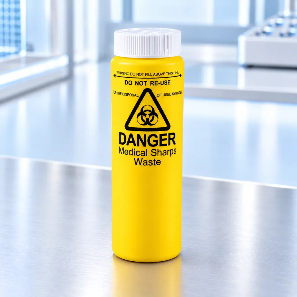 Portable Sharps Container: Full product view