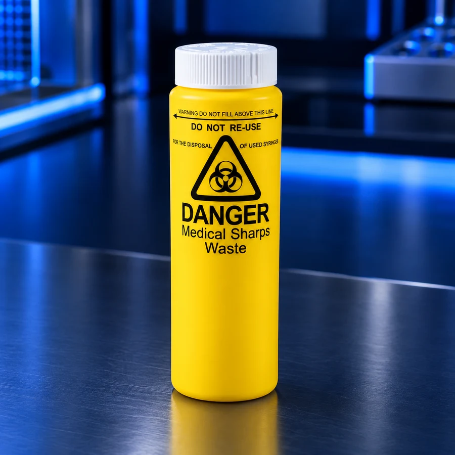 Portable Sharps Container: Full product view
